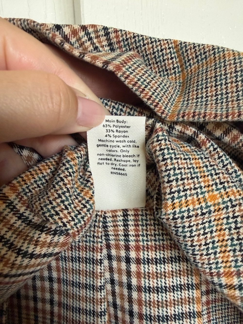 Open Edit Pleated Plaid Miniskirt in Tan Sophia Mini Check Size XL - Picture 5 of 5